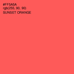 #FF5A5A - Sunset Orange Color Image